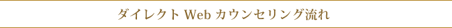 ダイレクトWebカウンセリング流れ